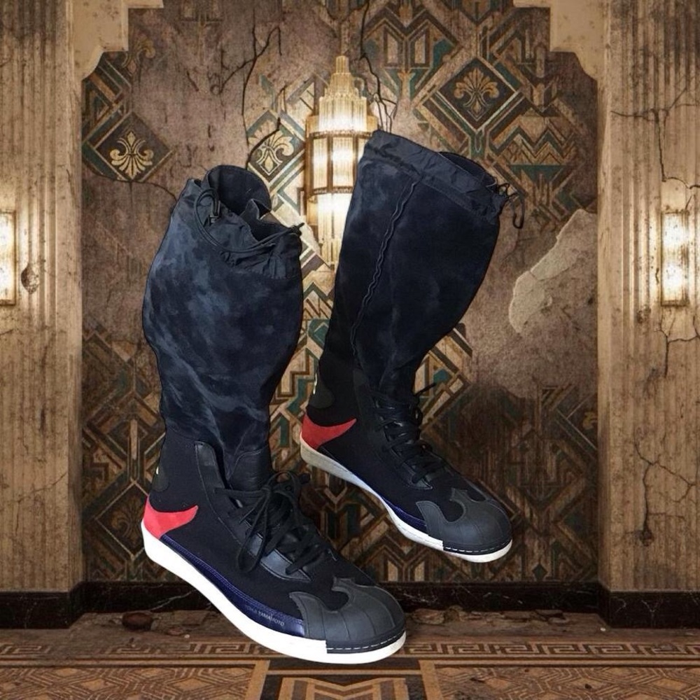 Y-3 Johji Suede Yamamoto NOMAD STAR HI Y2K Boots Size 9 Festival,Rave,Club,Party